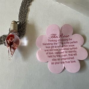 Rose in liquid necklace